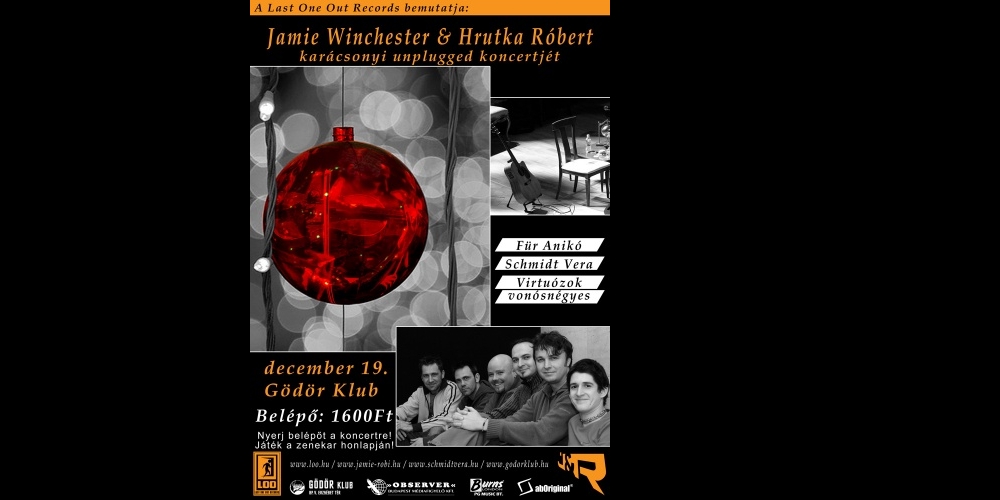 Jamie Winchester és Hrutka Róbert karácsonyi unplugged koncert
