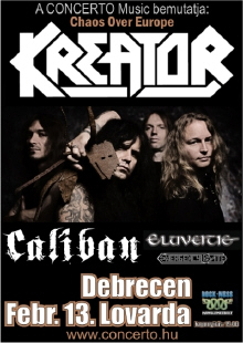 Kreator, Caliban, Eluveitie, Emergency Gate
