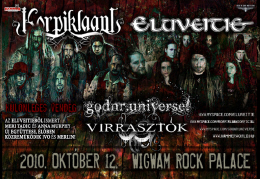 Korpiklaani, Eluveitie, godnr.universe, Virrasztók a Wigwamban