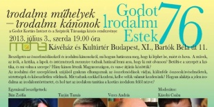 Godot Irodalmi Estek 76:  Irodalmi Műhelyek  Irodalmi kánonok