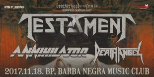 Testament, Annihilator és Death Angel trió Budapesten!