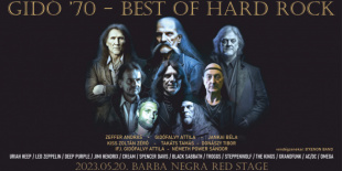 Időutazás a rockzene klasszikusaival: Gidó ‘70 - Best of Hard Rock koncert a Barba Negrában