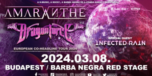 Amaranthe - Dragonforce közös headline turné jön márciusban Budapestre, az Infected Rain-nel együtt