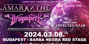 Amaranthe, Dragonforce, Infected Rain Budapesten, a Barba Negra Red Stage-en